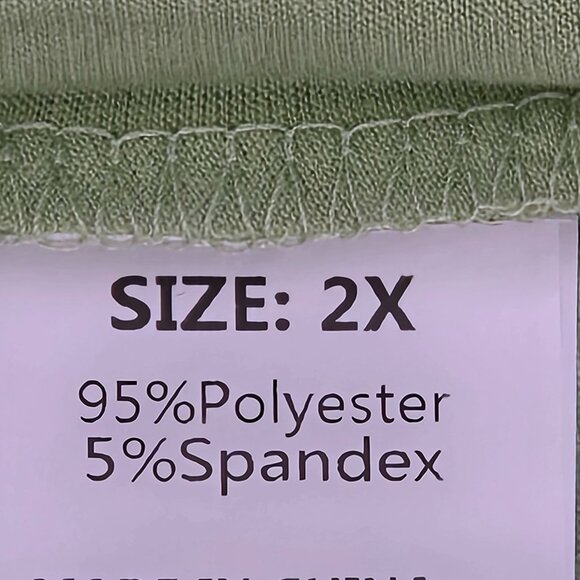 NWOT | Light Green Varsity Stripe Short Sleeve V-Neck Baseball Style Tee | 2XL - Picture 4 of 5